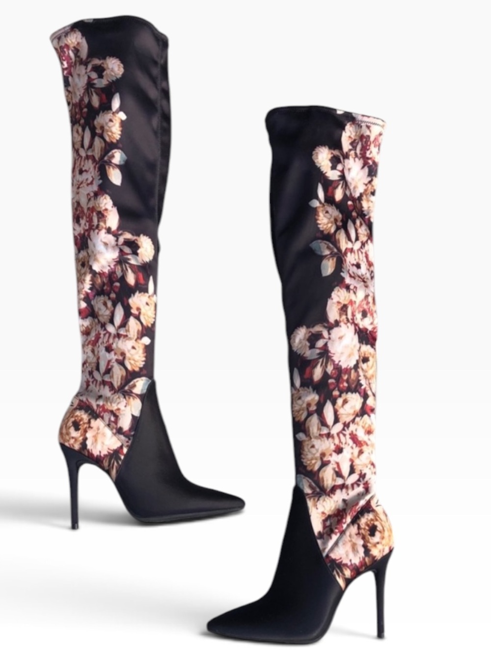 Jessica Simpson Loring Floral Over the Knee Boots 5.5 NWOT